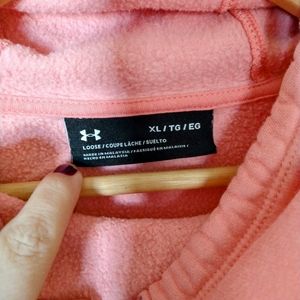 Women's under armor pink hoodie XL